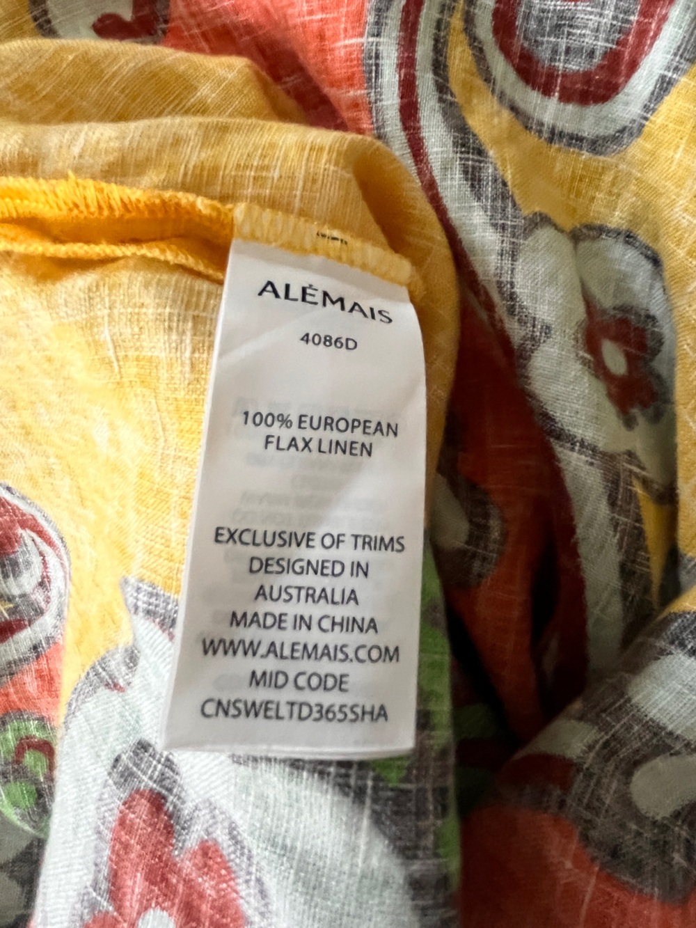 Alemais Yellow Floral Maxi Dress with Green and Orange Accents - Picture 4 of 5